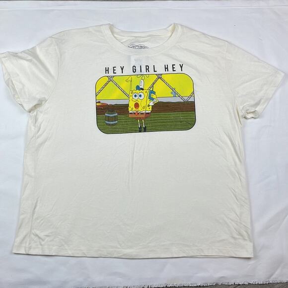 NEW SpongeBob “Hey Girl Hey” tee. Size 2x-juniors. - Picture 2 of 7